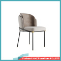 Hot Sell Modern Metal Rose Gold Legsupholstery Fabric Restaurants Furniture Dining Chair